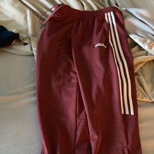 Adidas pants maroon color